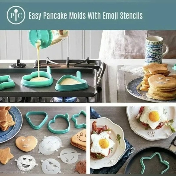 Pampered Chef Emoji Pancake molds and stencils - Picture 3 of 3